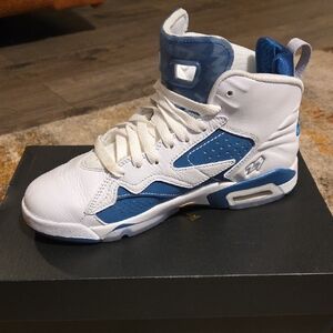 Jordan Kids White and Blue Sneakers
